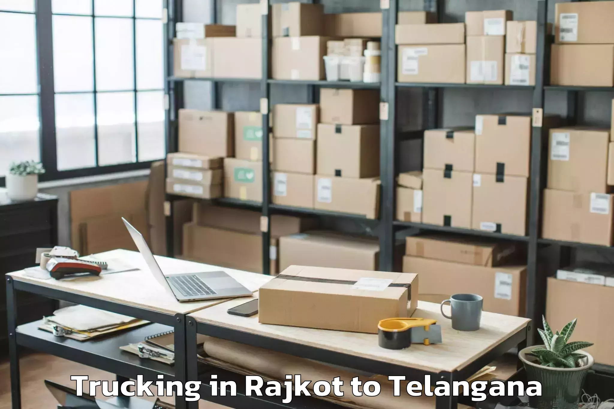 Hassle-Free Rajkot to Ghanpur Station Trucking